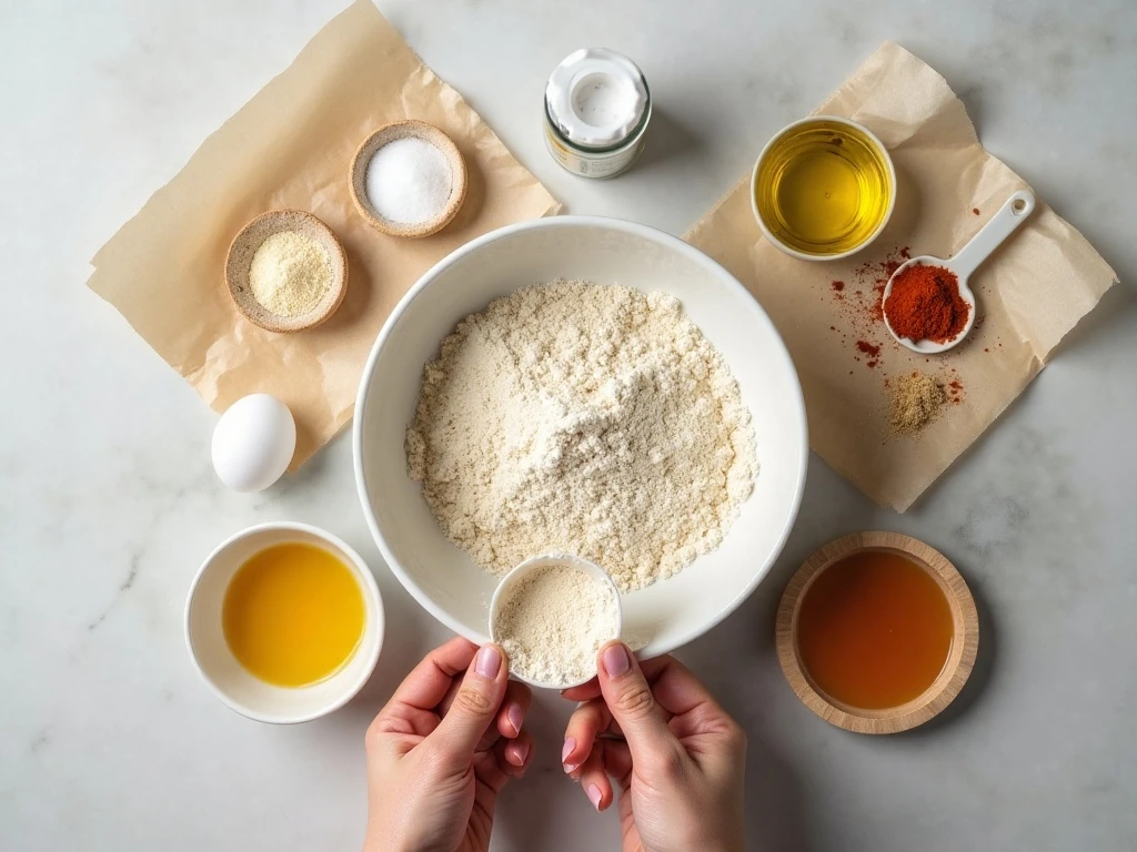 Ingredients for almond flour keto tortilla chips