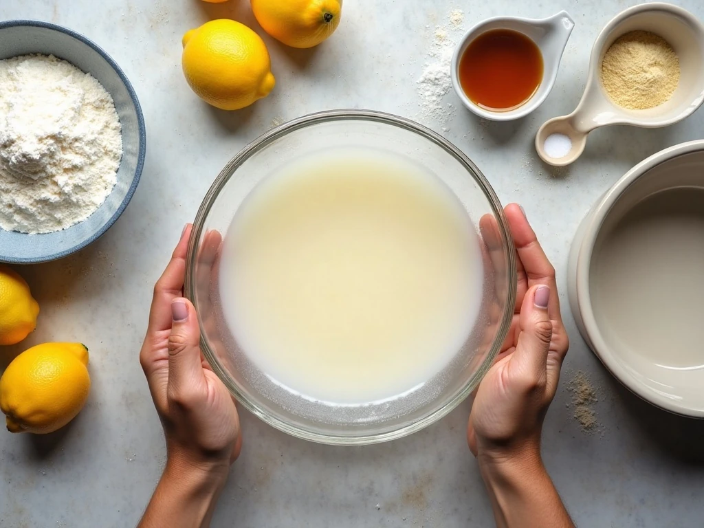 Ingredients for an easy lemon angel food cake recipe