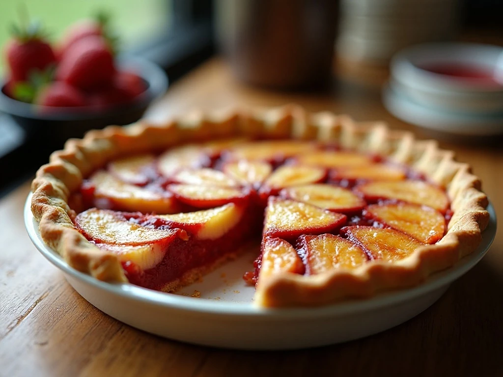 Homemade pie made with an easy patty cake crust