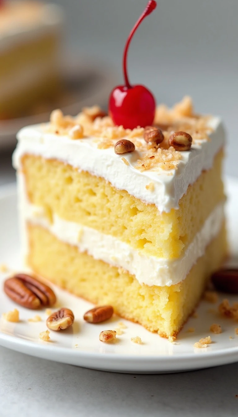 Easy Pineapple Lush Cake Recipe with Yellow Cake and Vanilla Pudding