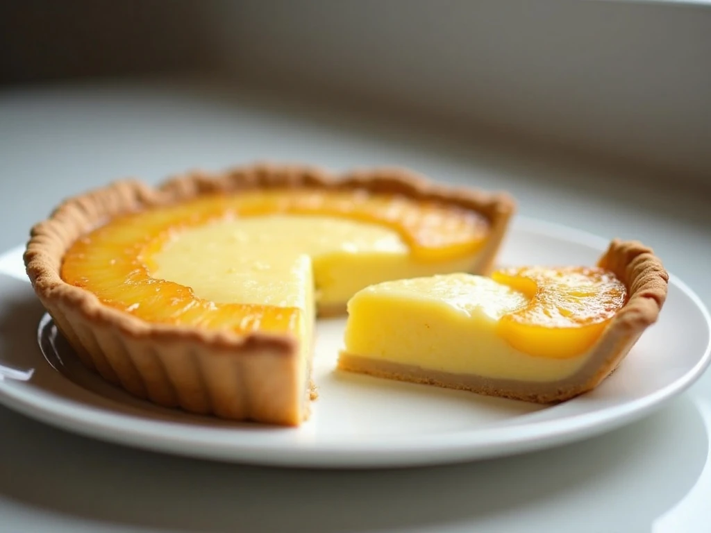 Covered make-ahead pineapple pie ready to chill in the refrigerator