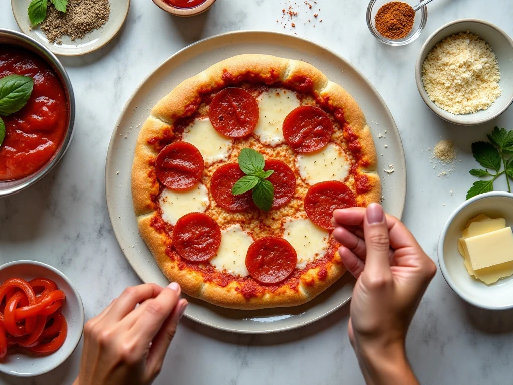 Ingredients for easy pizza sliders