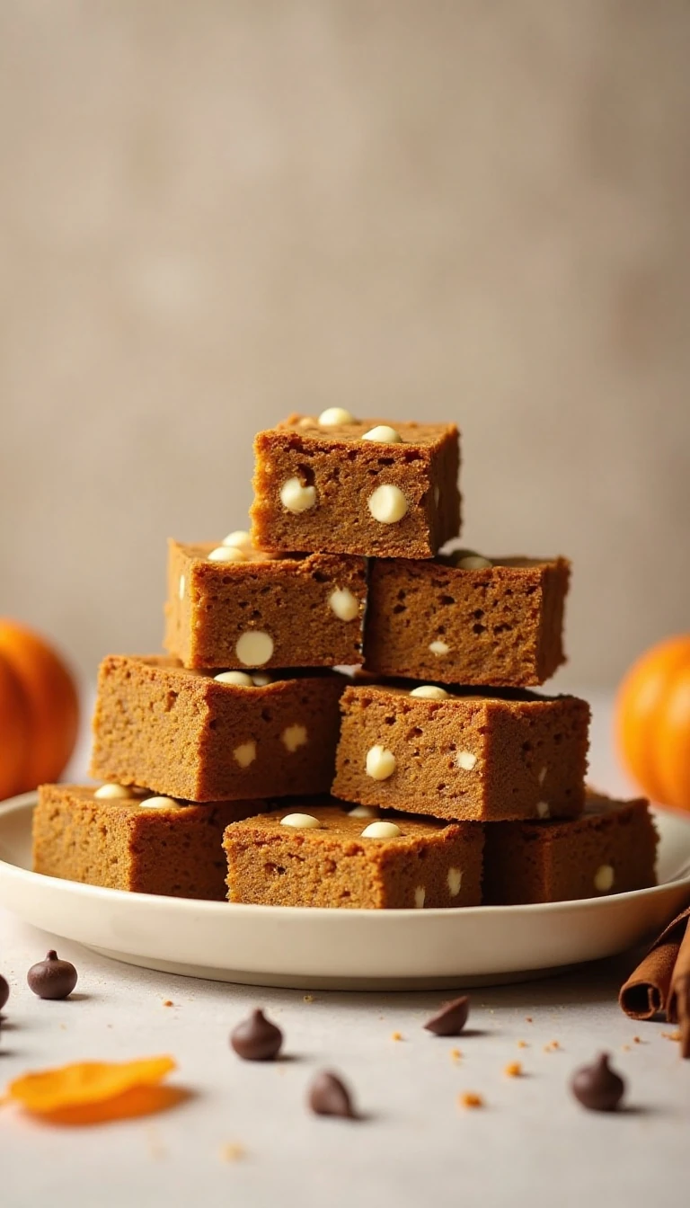 Easy Pumpkin Blondies Recipe with Chocolate Chips