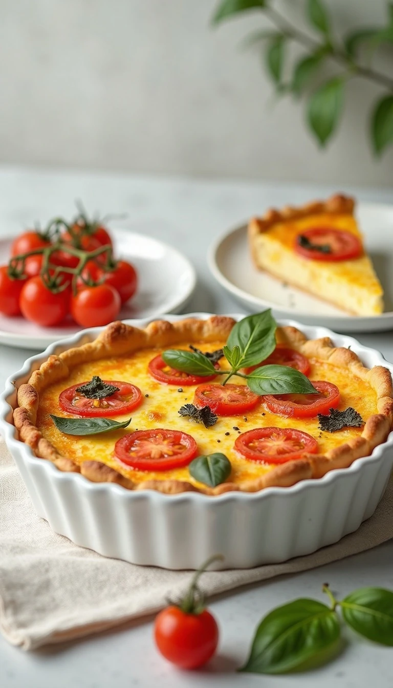 Easy Quiche Recipe With Tomatoes and Cheese That Delivers