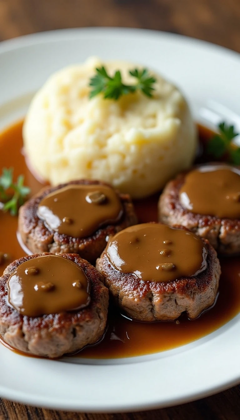 Easy Salisbury Steak Recipe with Onion Mushroom Gravy