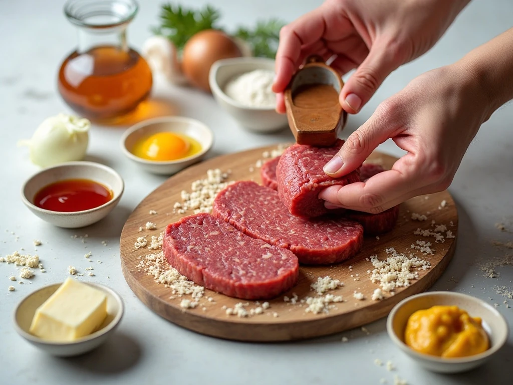 Ingredients for easy Salisbury steak and mushroom gravy