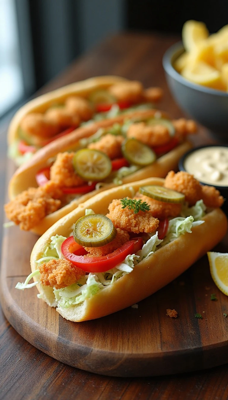 Easy Shrimp Po' Boys Recipe with Crispy Cornmeal Shrimp