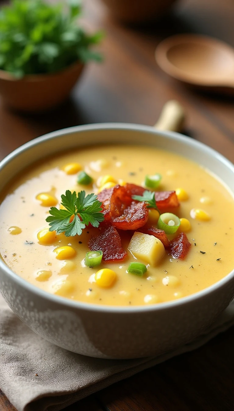 Easy Slow Cooker Potato Corn Chowder Recipe