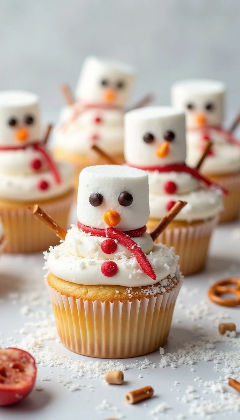 Easy Snowman Cupcakes Recipe for a Fun Holiday Dessert