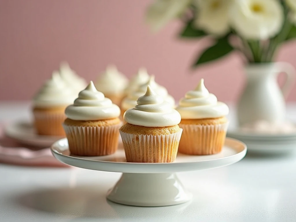 A batch of homemade three-ingredient Sprite cupcakes ready to serve