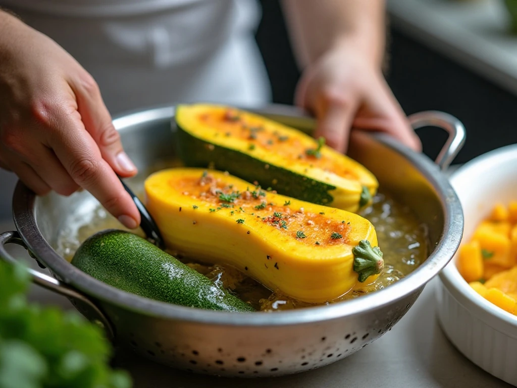 Draining squash and zucchini thoroughly before making casserole
