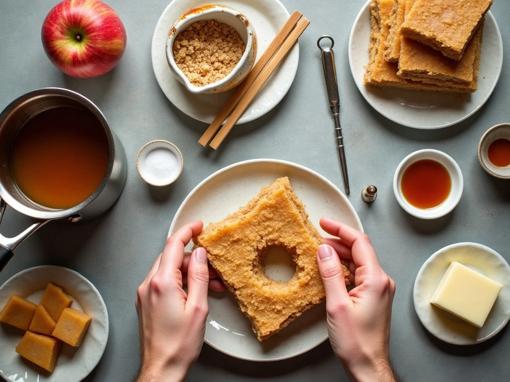 Ingredients for easy stovetop caramel apples