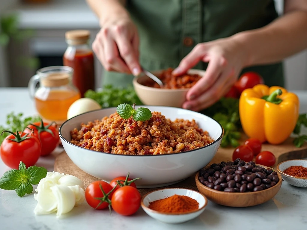 Ingredients for easy stovetop ground turkey chili