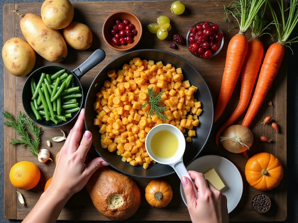 Ingredients commonly used for easy Thanksgiving side dishes