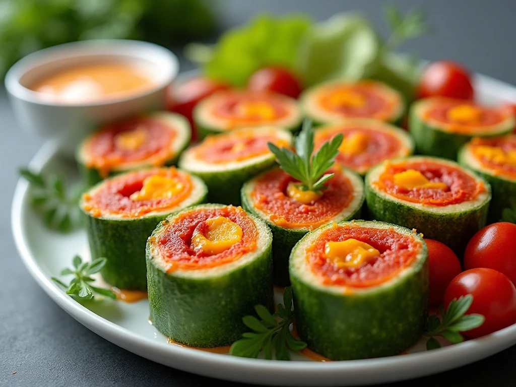 Party platter of chilled vegetable tortilla pinwheels