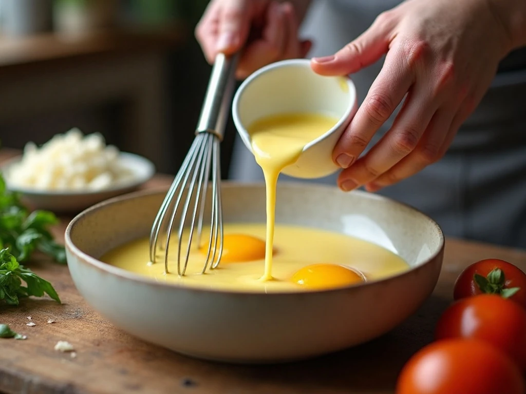 Tempering egg yolks with hot dairy for smooth eggnog