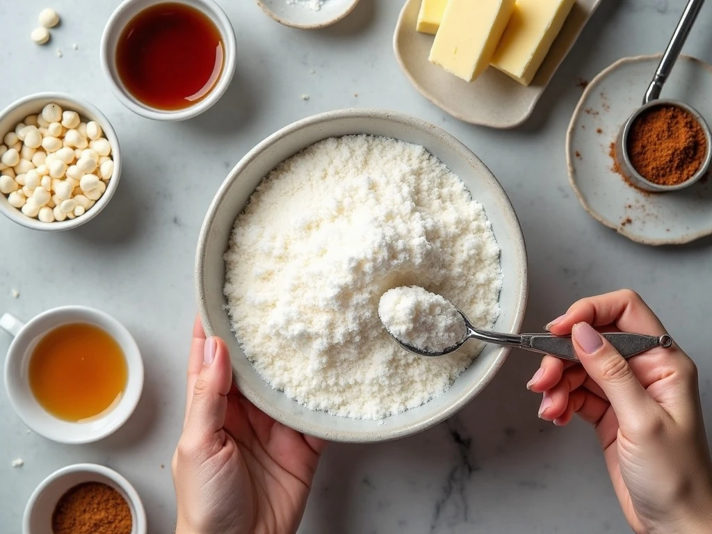 Ingredients for homemade eggnog fudge