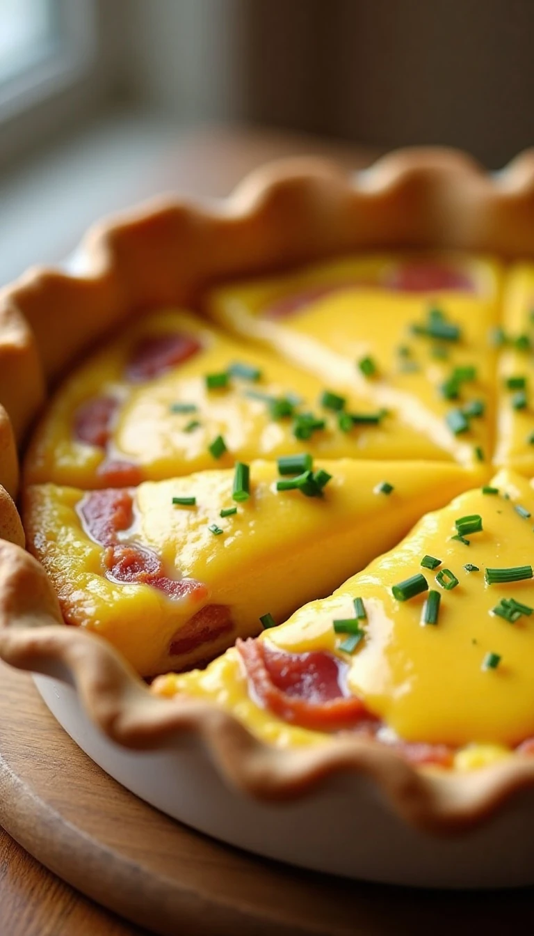 Easy Eggs Benedict Quiche Recipe with Canadian Bacon and Hollandaise