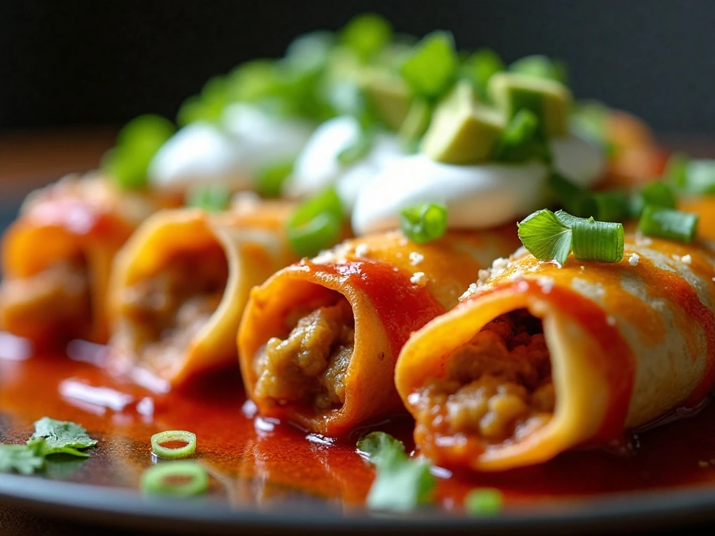 Enchilada stuffed shells with fresh toppings