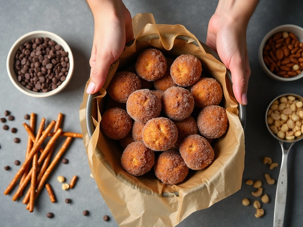 Ingredients for easy fall acorn doughnuts