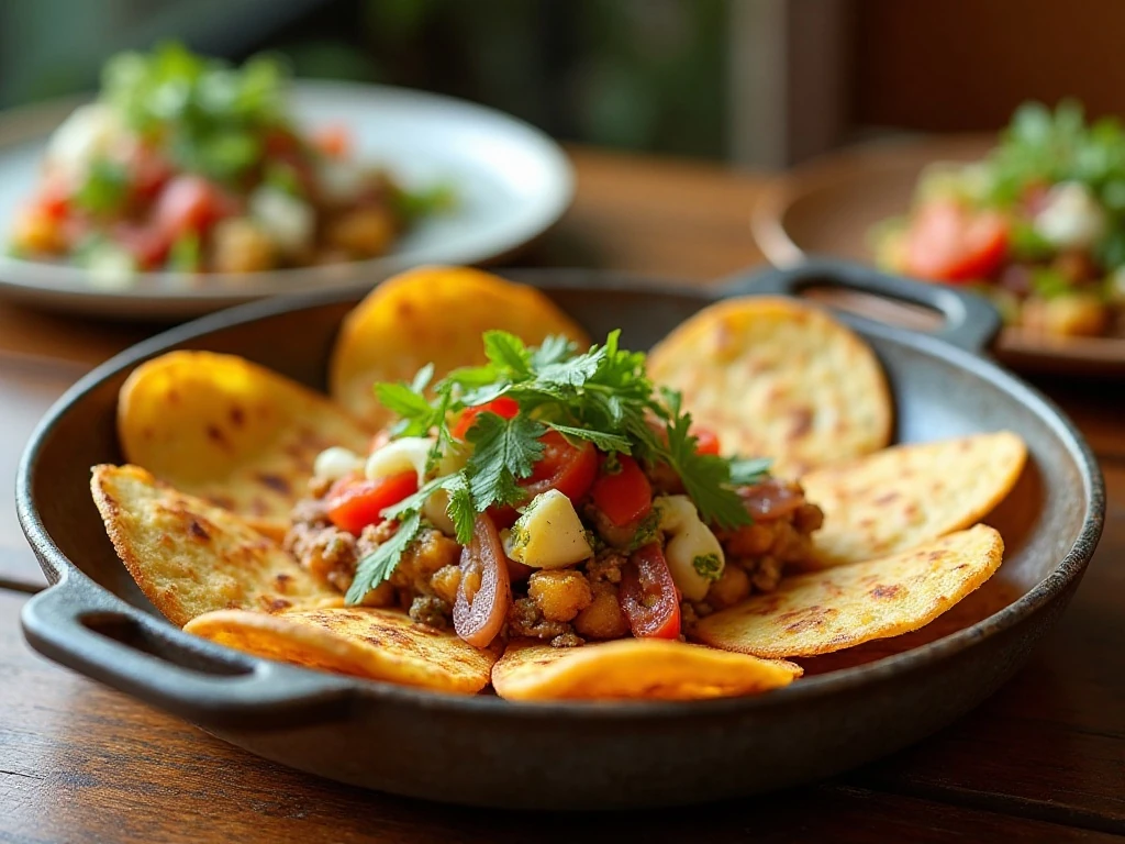 Family-style quesadilla salad ready to serve