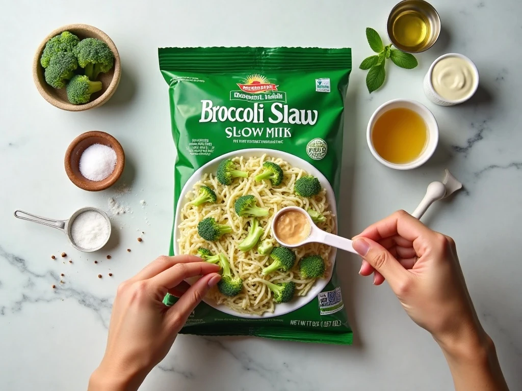 Five ingredients for easy broccoli slaw