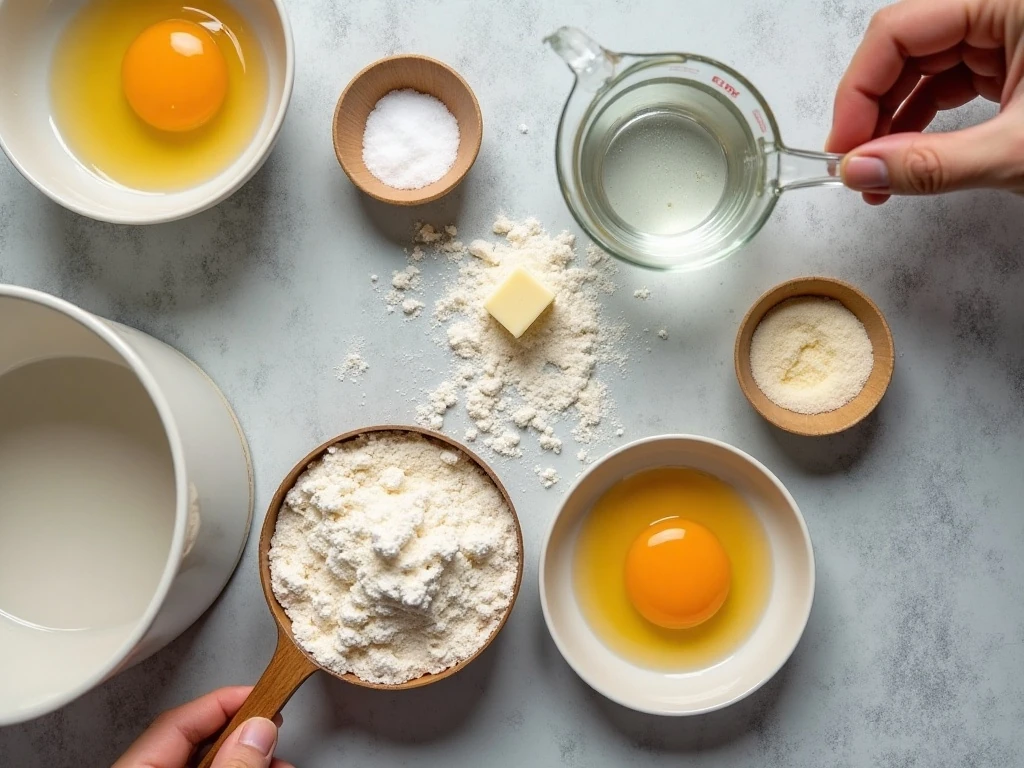 Ingredients for fluffy bread machine rolls