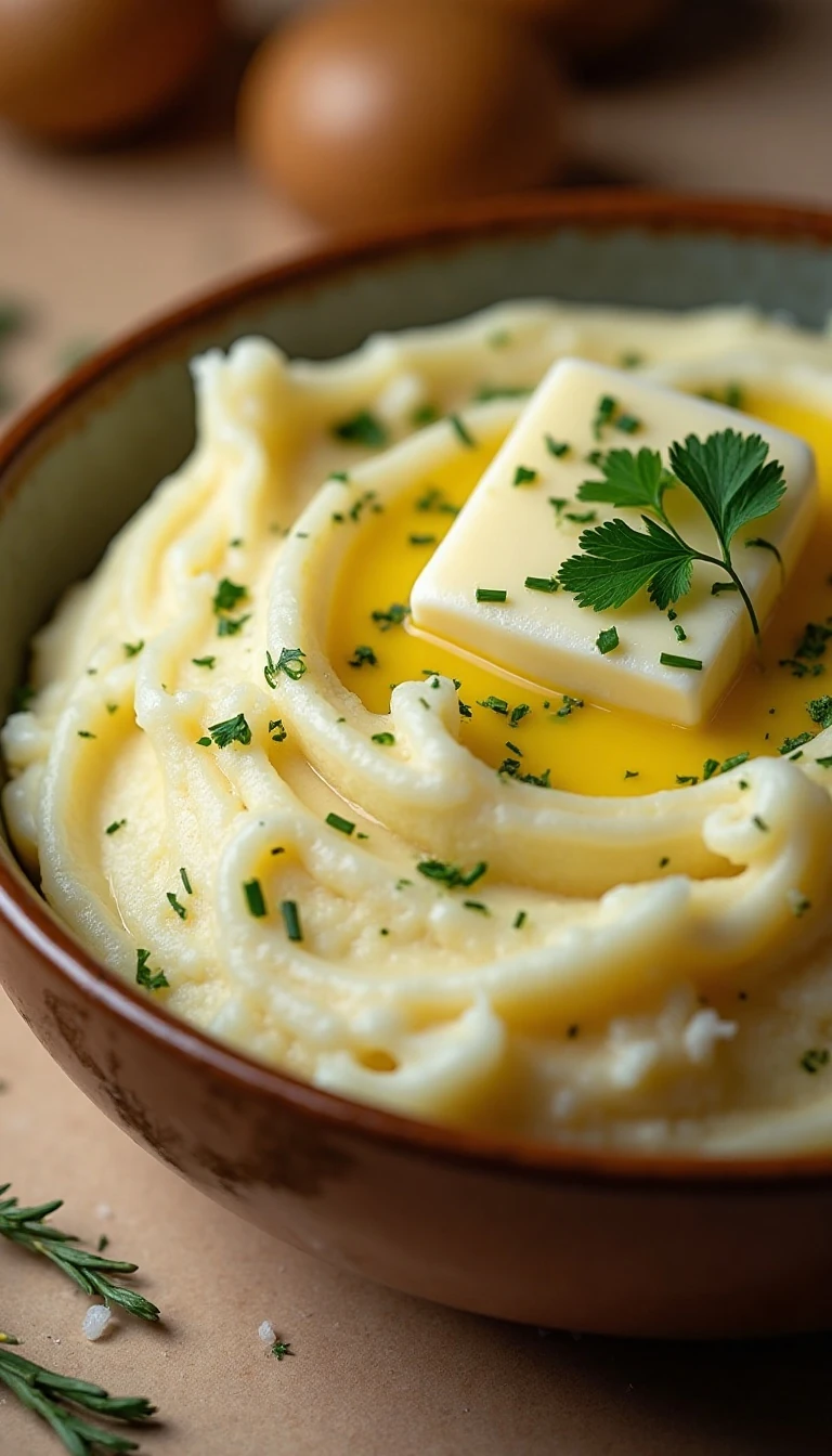Fluffy Garlic Herb Mashed Potatoes Everyone Will Love