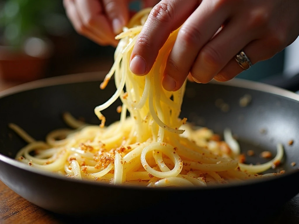Caramelized onions cooking in a skillet for French onion chicken