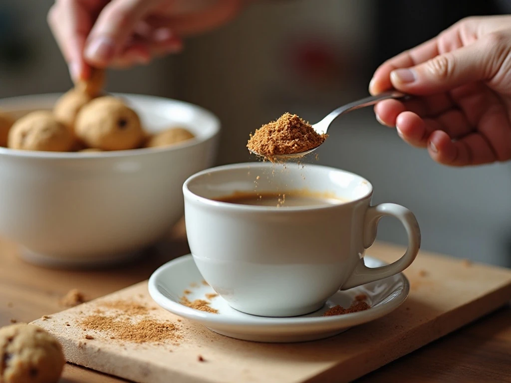 Dissolving instant coffee for French vanilla coffee cookie dough
