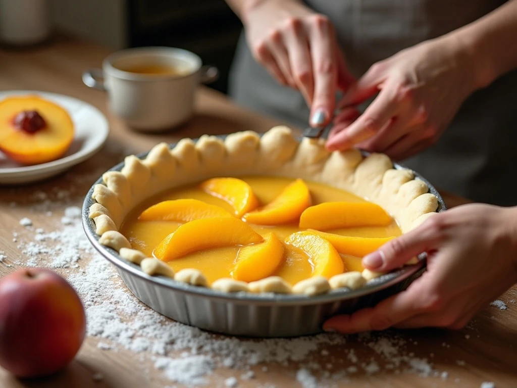 Pressing patty cake pie crust dough into a pie plate