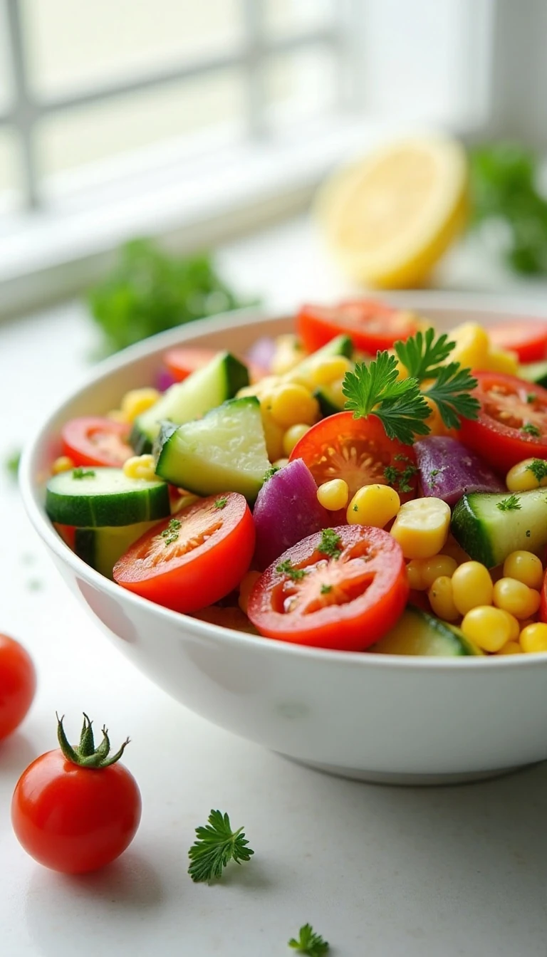 Easy and Refreshing Fresh Vegetable Salad Recipe