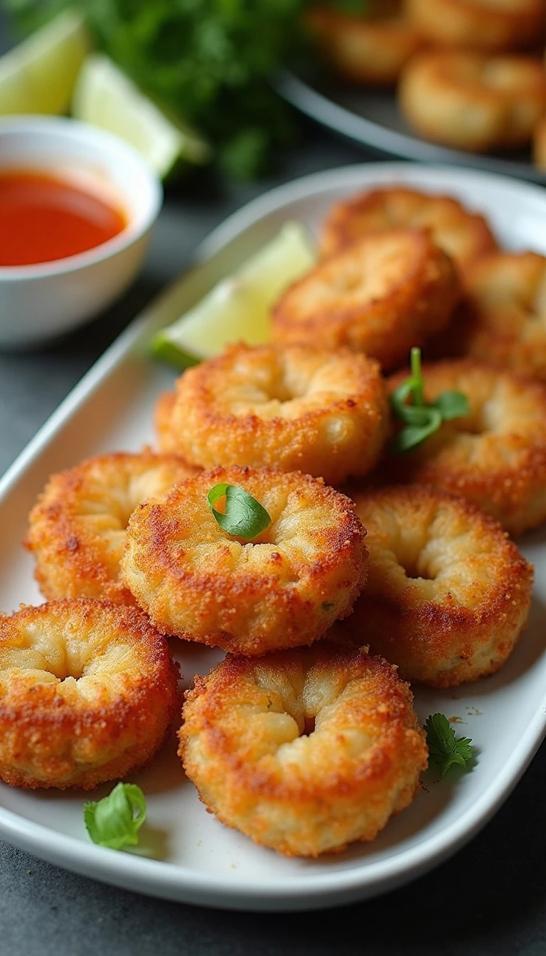 Crispy Fried Shrimp Cakes Recipe with Golden Panko Crust