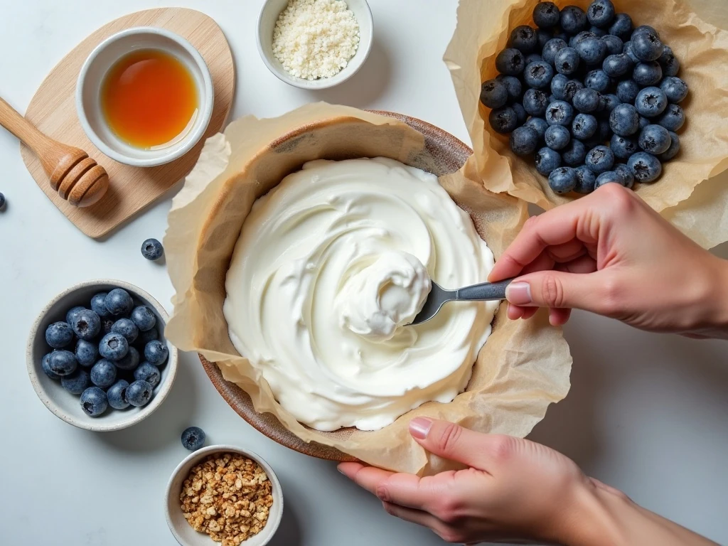 Ingredients for frozen blueberry bites