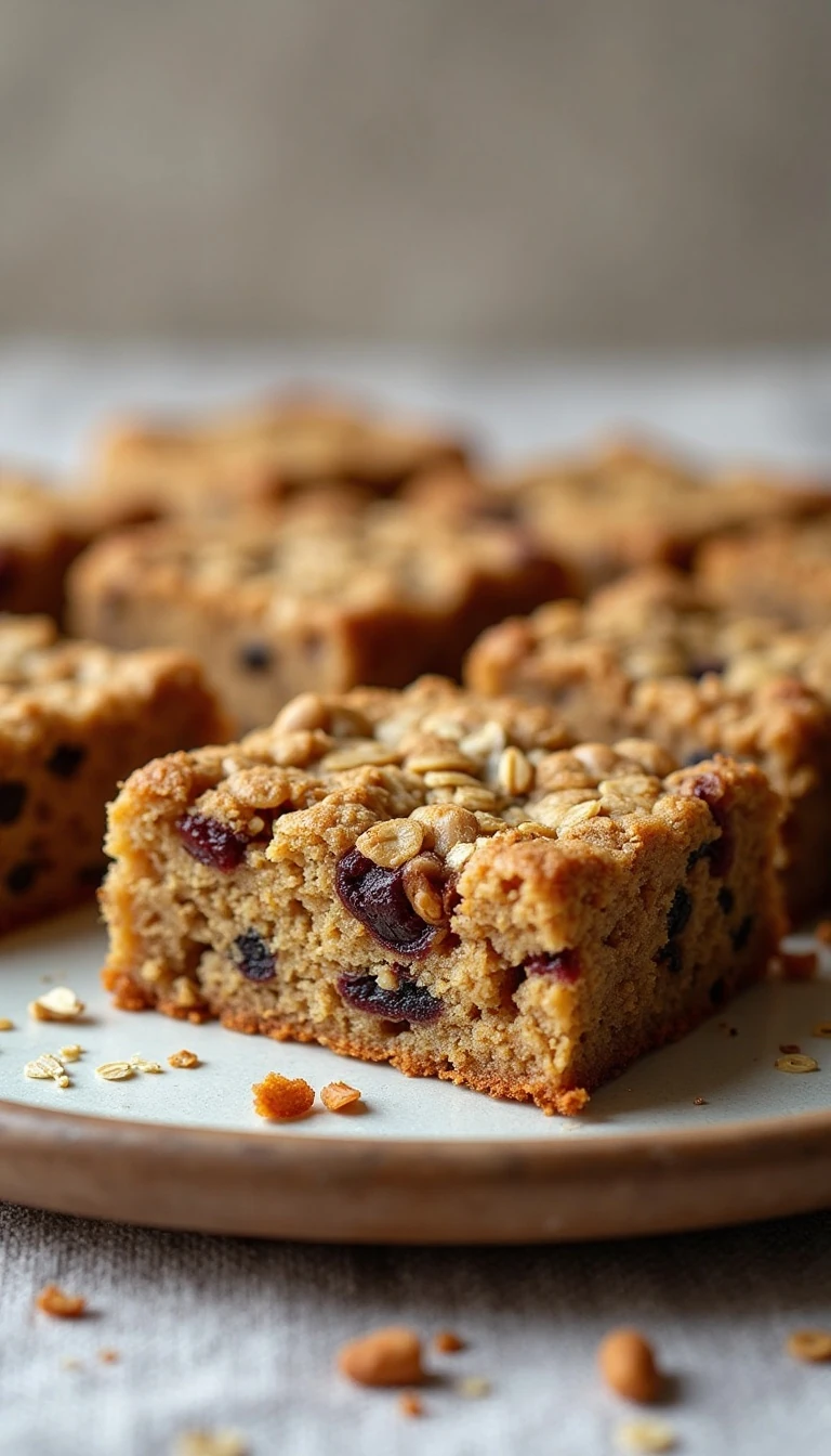 Healthy Fruit and Nut Flapjacks Recipe with Banana and Peanut Butter