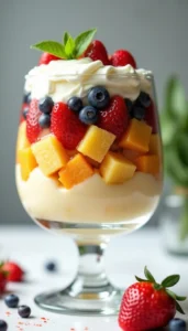 Easy Fruit Salad Trifle Dessert Recipe