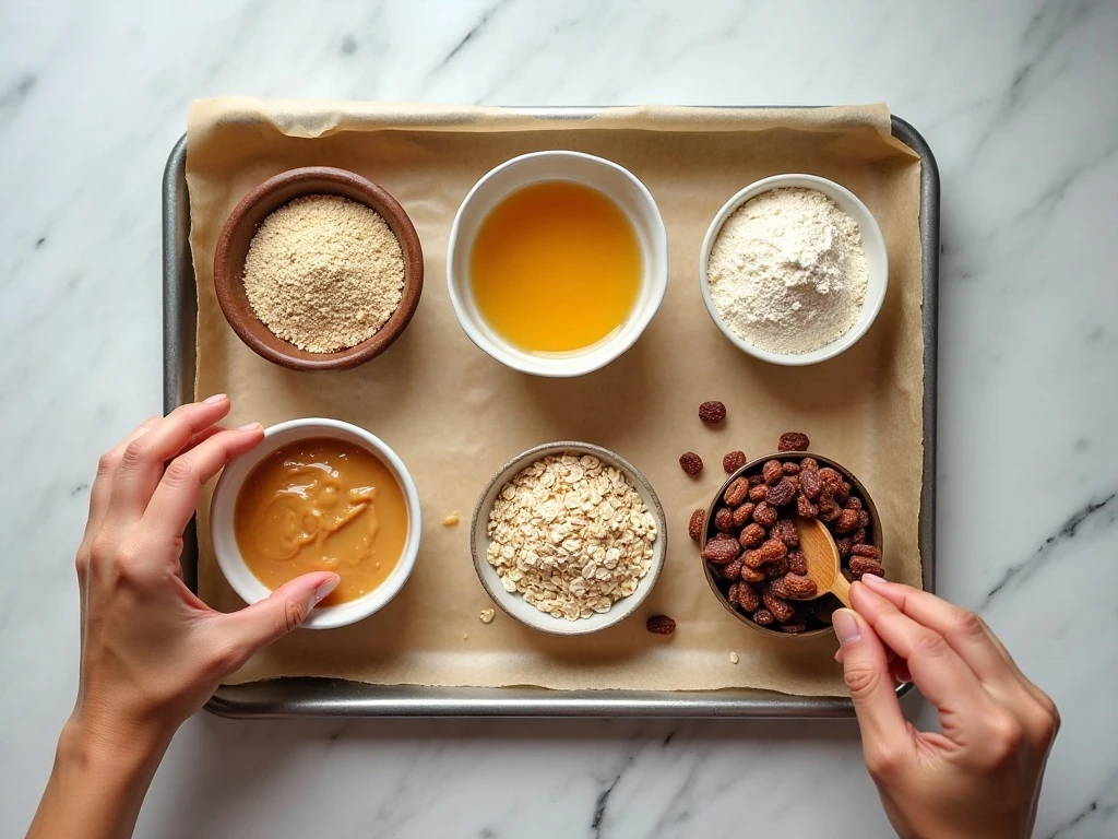 Ingredients for homemade peanut butter protein bars