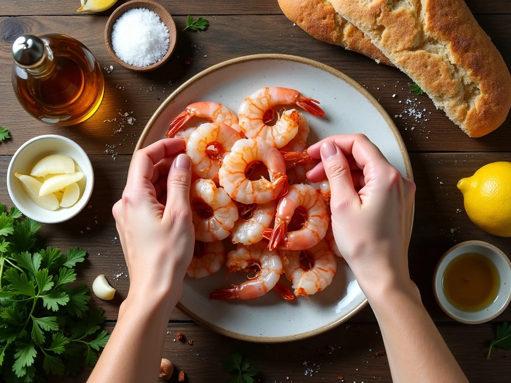 Ingredients for an easy gambas al ajillo recipe