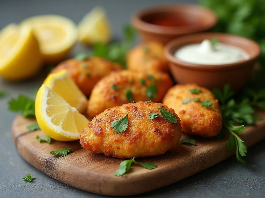 Golden garlic butter chicken bites arranged as an easy appetizer