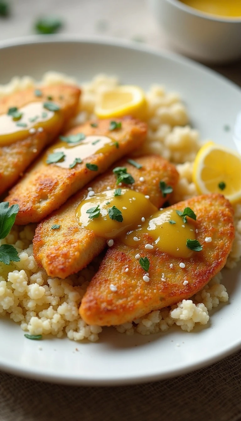 Garlic Butter Chicken With Parmesan Cauliflower Rice Recipe