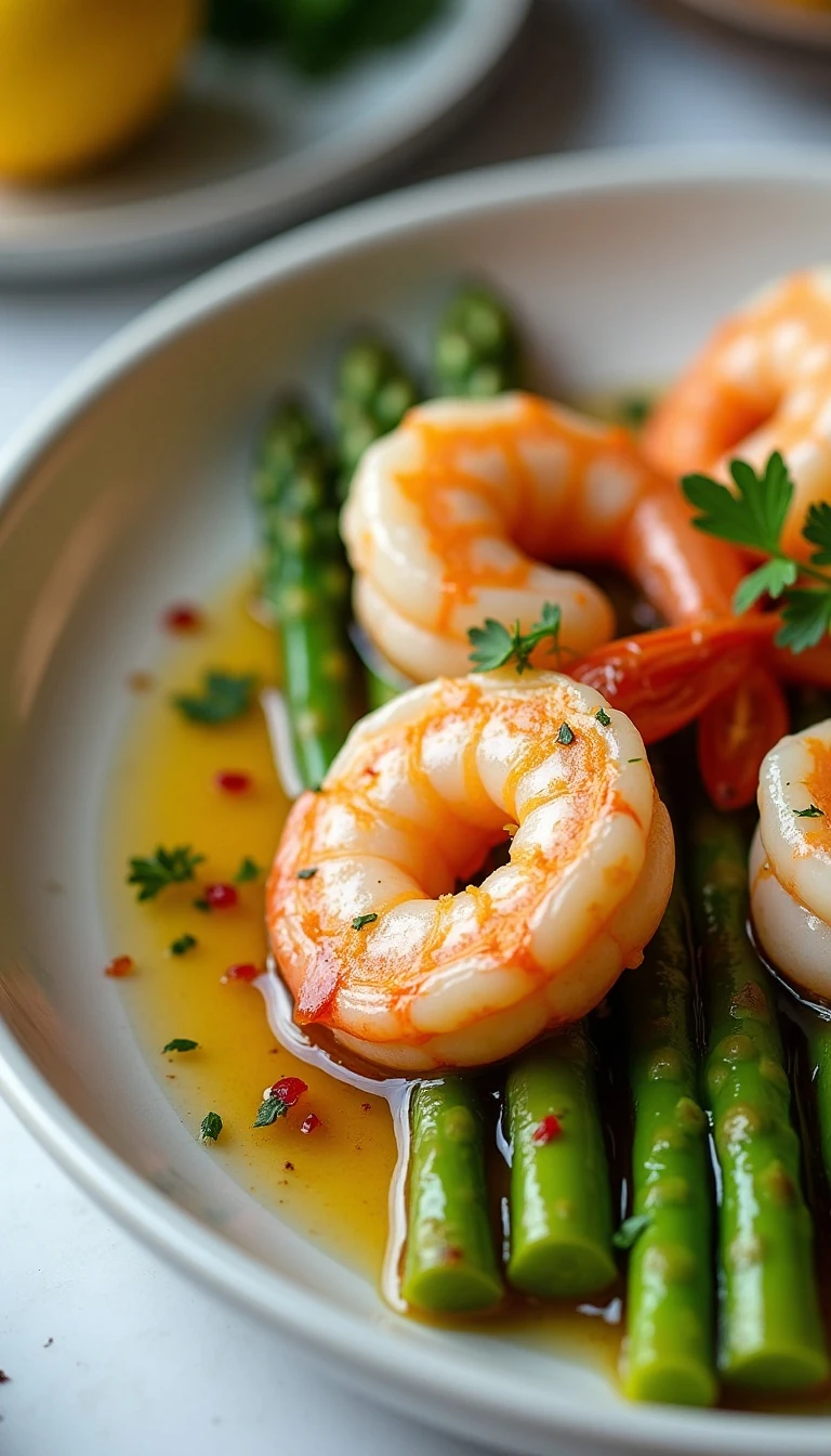 Easy Garlic Butter Shrimp with Asparagus Recipe
