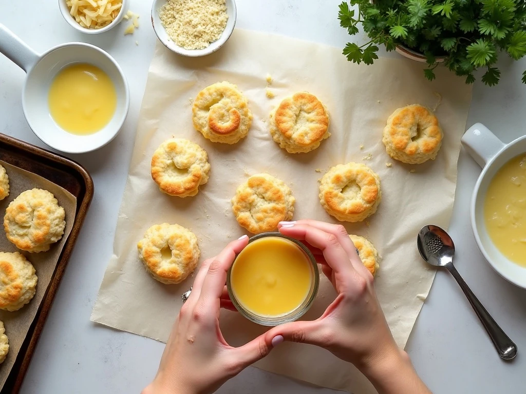 Ingredients for easy garlic cheese bombs