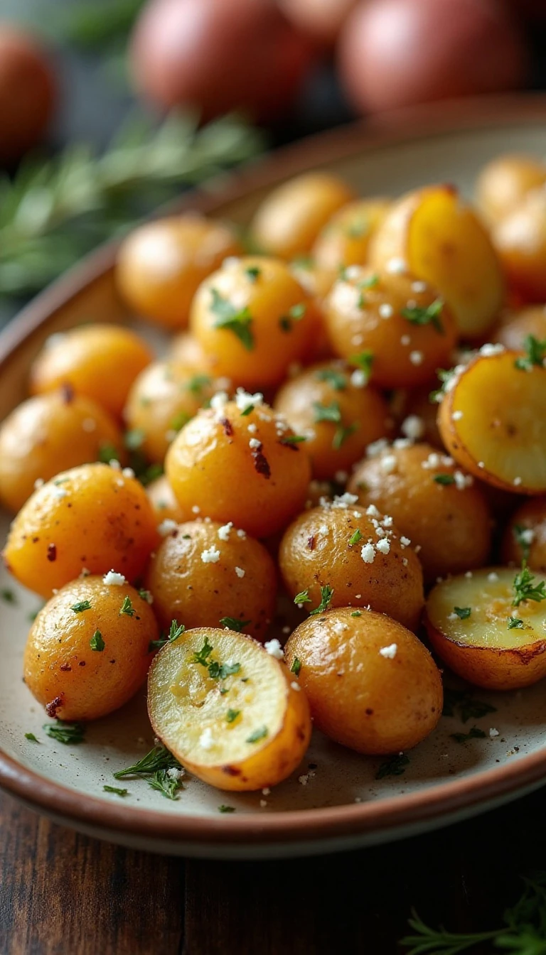 Crispy Garlic Herb Roasted Potatoes Recipe