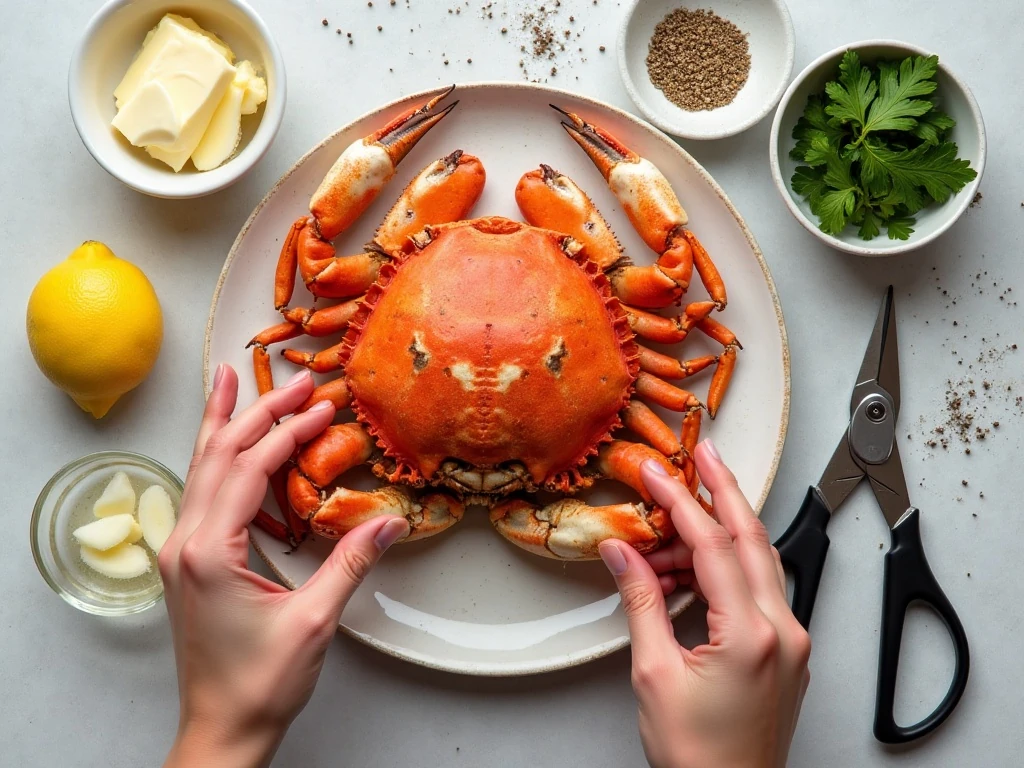 Ingredients for garlic lemon butter crab legs
