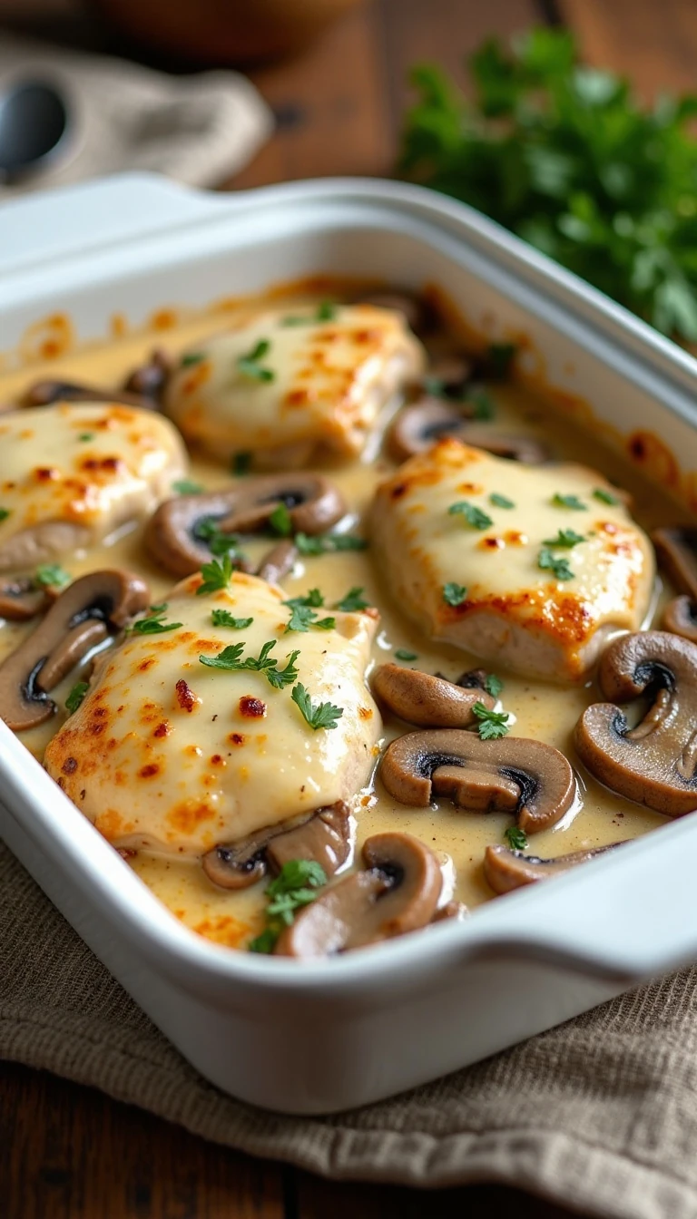 Garlic Mushroom Chicken Casserole Everyone Will Love