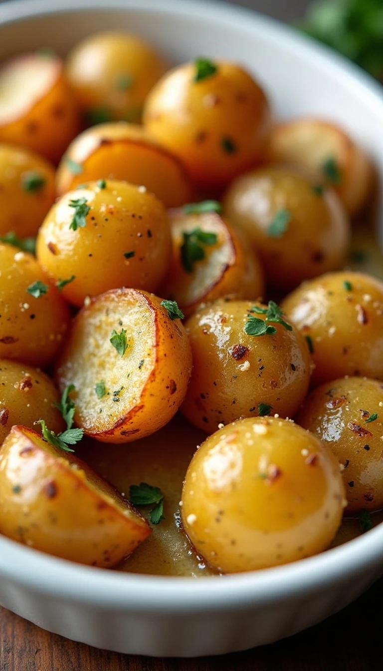 Garlic Parmesan Butter Roasted Potatoes Recipe