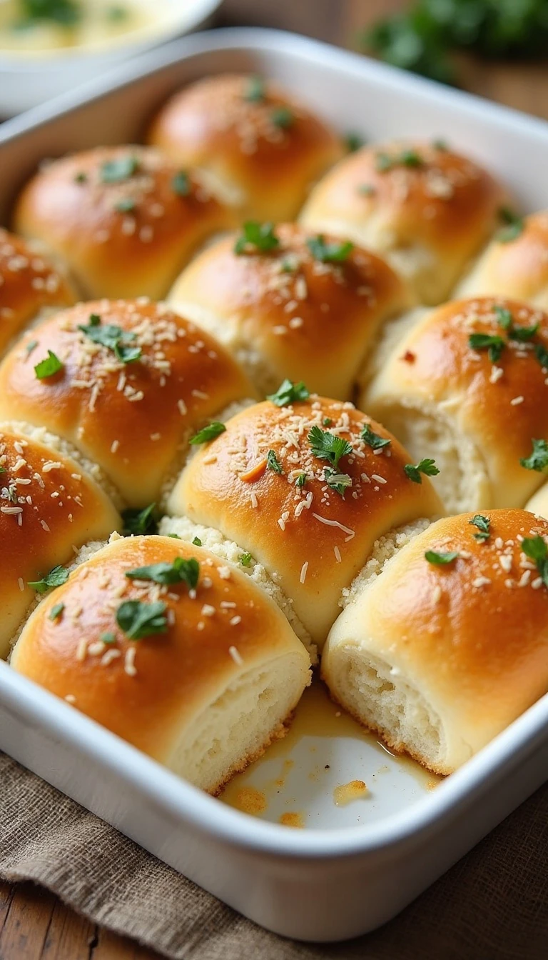 Easy Garlic Parmesan Dinner Rolls Recipe