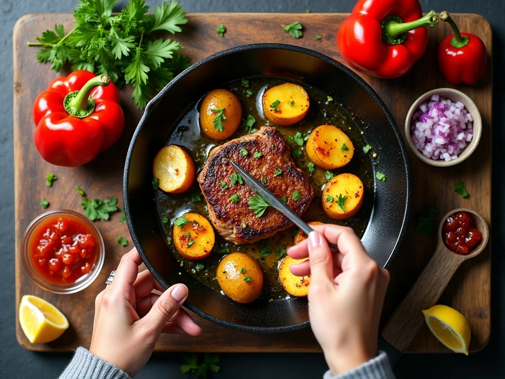Optional vegetables and flavor additions for steak foil packs