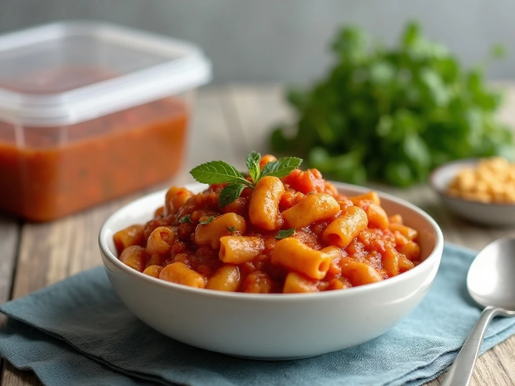 Reheated GB's Go-Go Goulash ready to serve