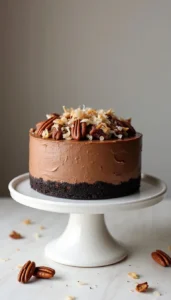 Decadent German Chocolate Cheesecake Recipe with Coconut-Pecan Topping